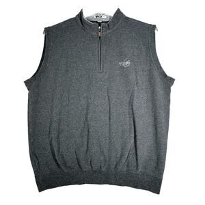 Peter Millar‎ Vest Mens Large Gray Sleeveless Jacket Golf Preppy Neutral Minimal